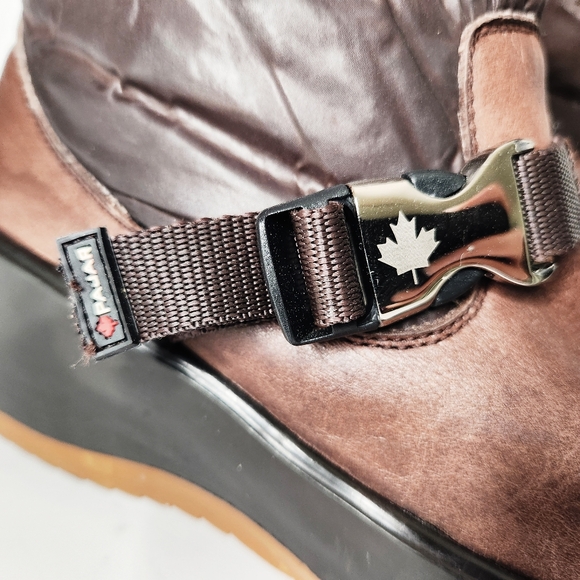 Pajar Toboggan Brown Puffer Zip Up Snow Winter Boots Women's Size 9.5 - Picture 7 of 12